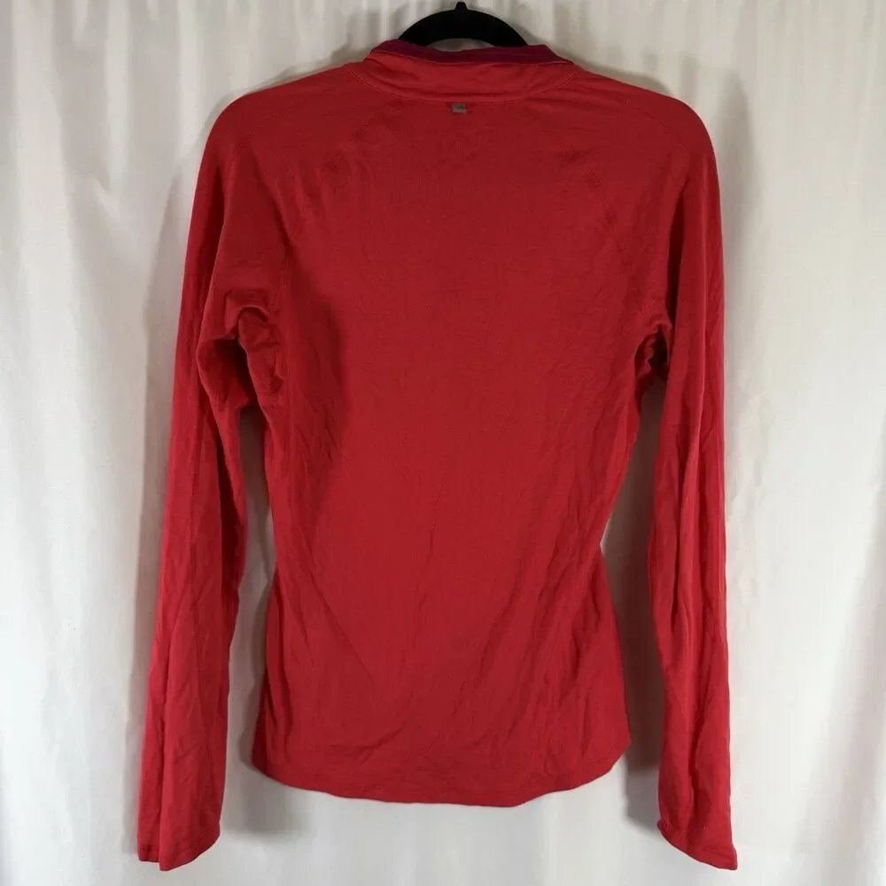 Livestrong Nike Jacket Women's Small Red 1/4 Zip Long Sleeve Pullover